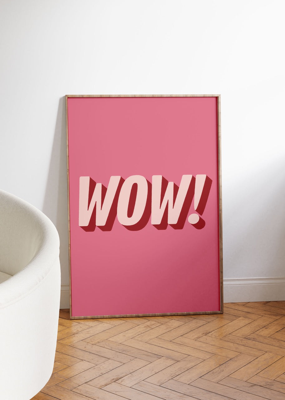 Wow Çerçevesiz Poster