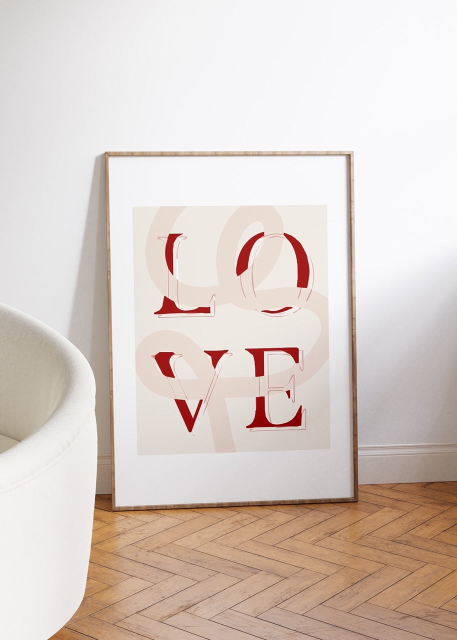 Love Çerçevesiz Poster