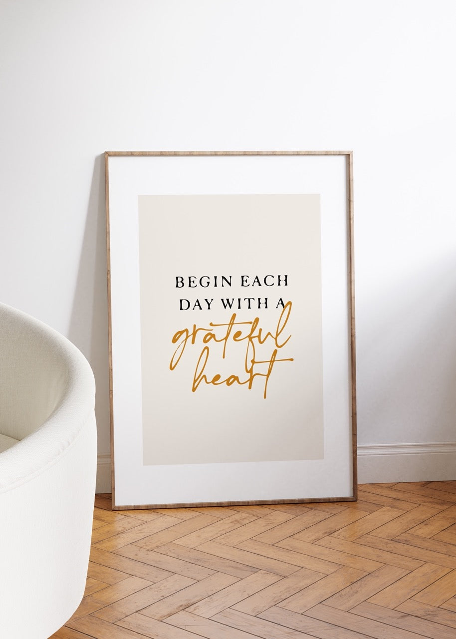 Grateful Heart Çerçevesiz Poster