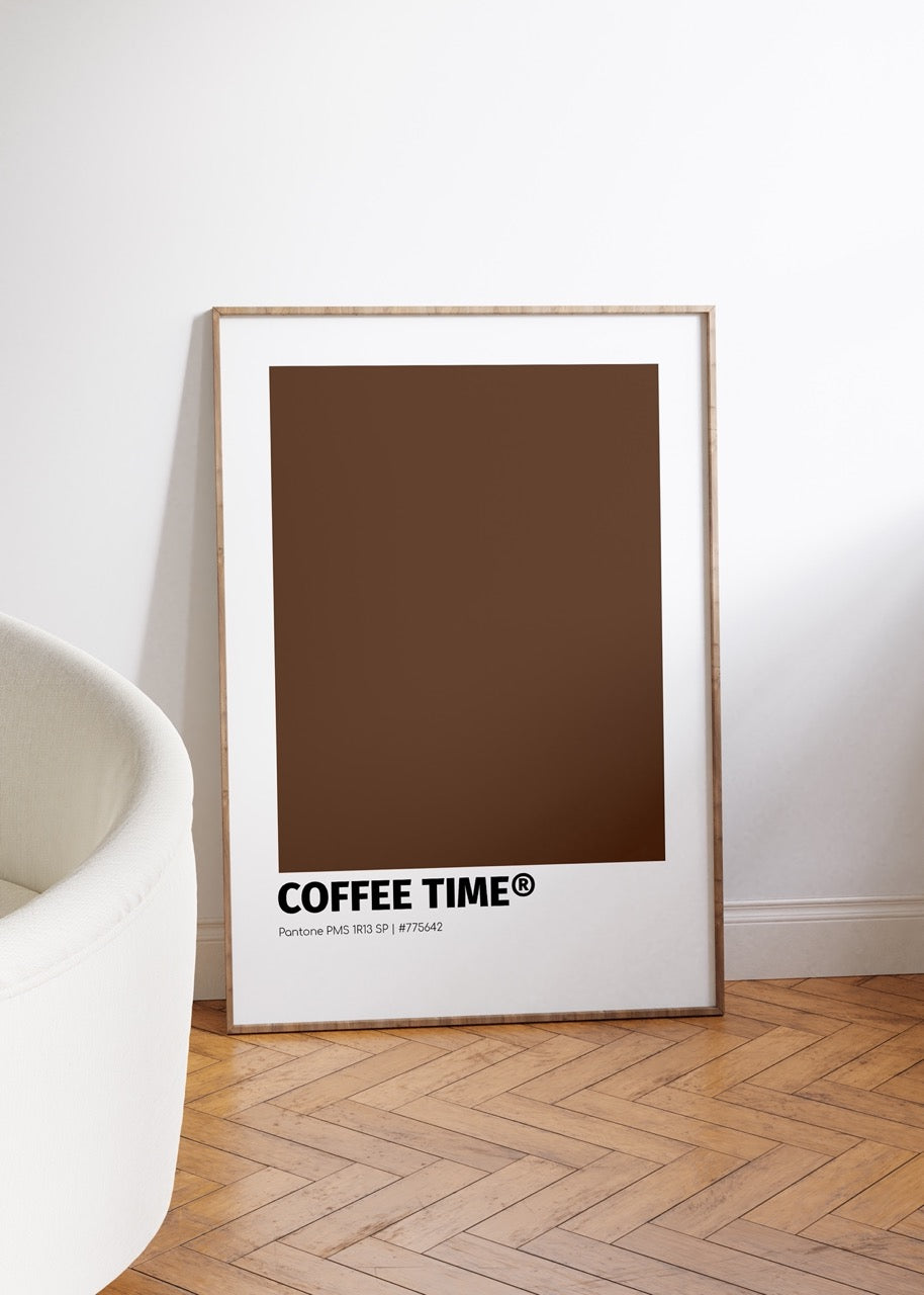 Coffee Time Pantone Çerçevesiz Poster