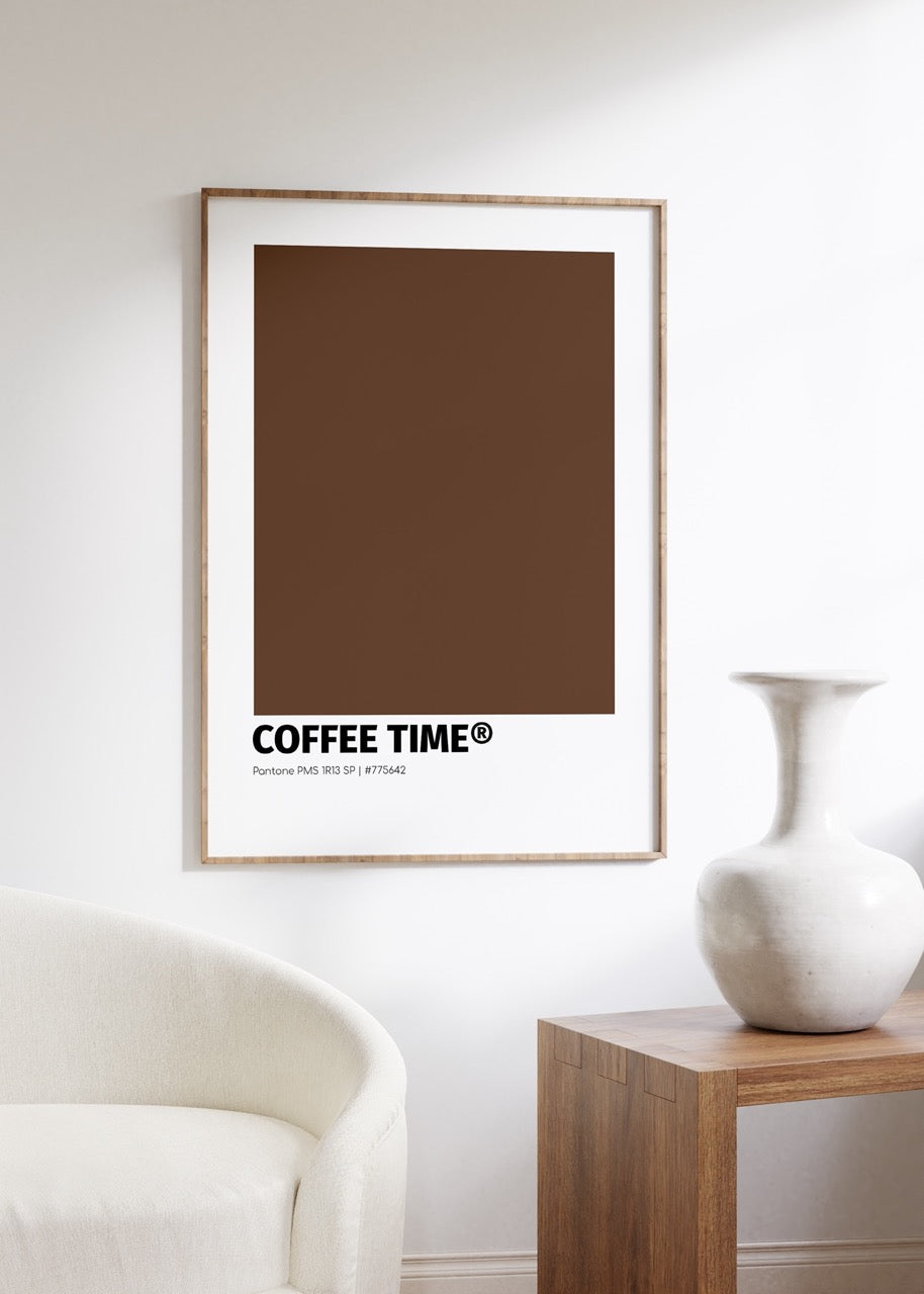 Coffee Time Pantone Çerçevesiz Poster