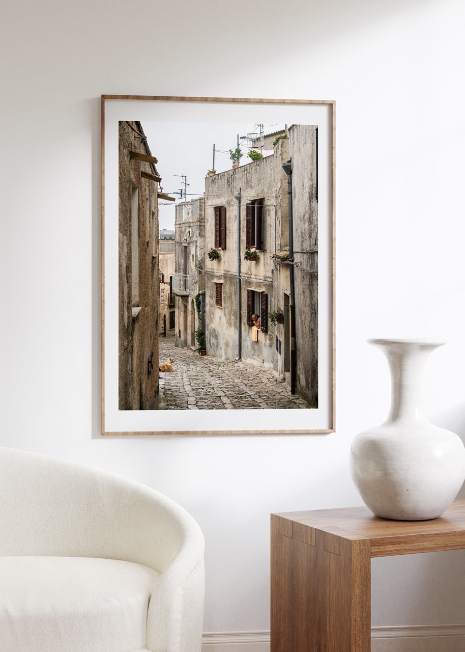 Eski Sokak Fotoğraf Çerçevesiz Poster