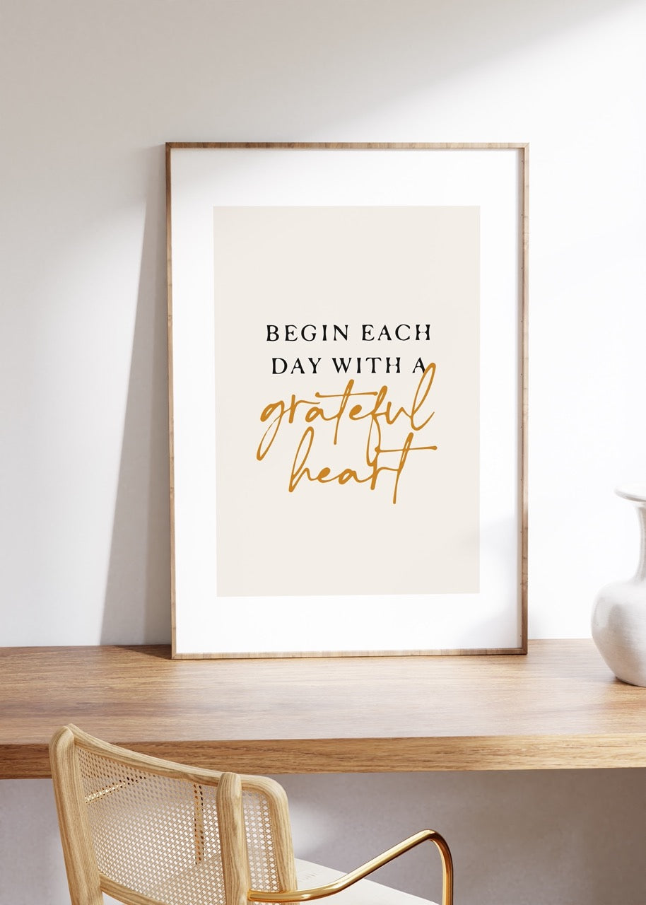 Grateful Heart Çerçevesiz Poster