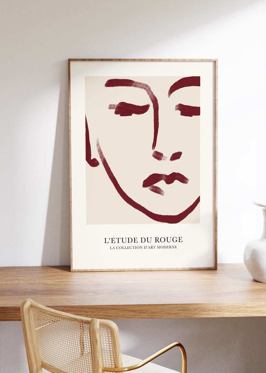 Bej ve Bordo Soyut 3&