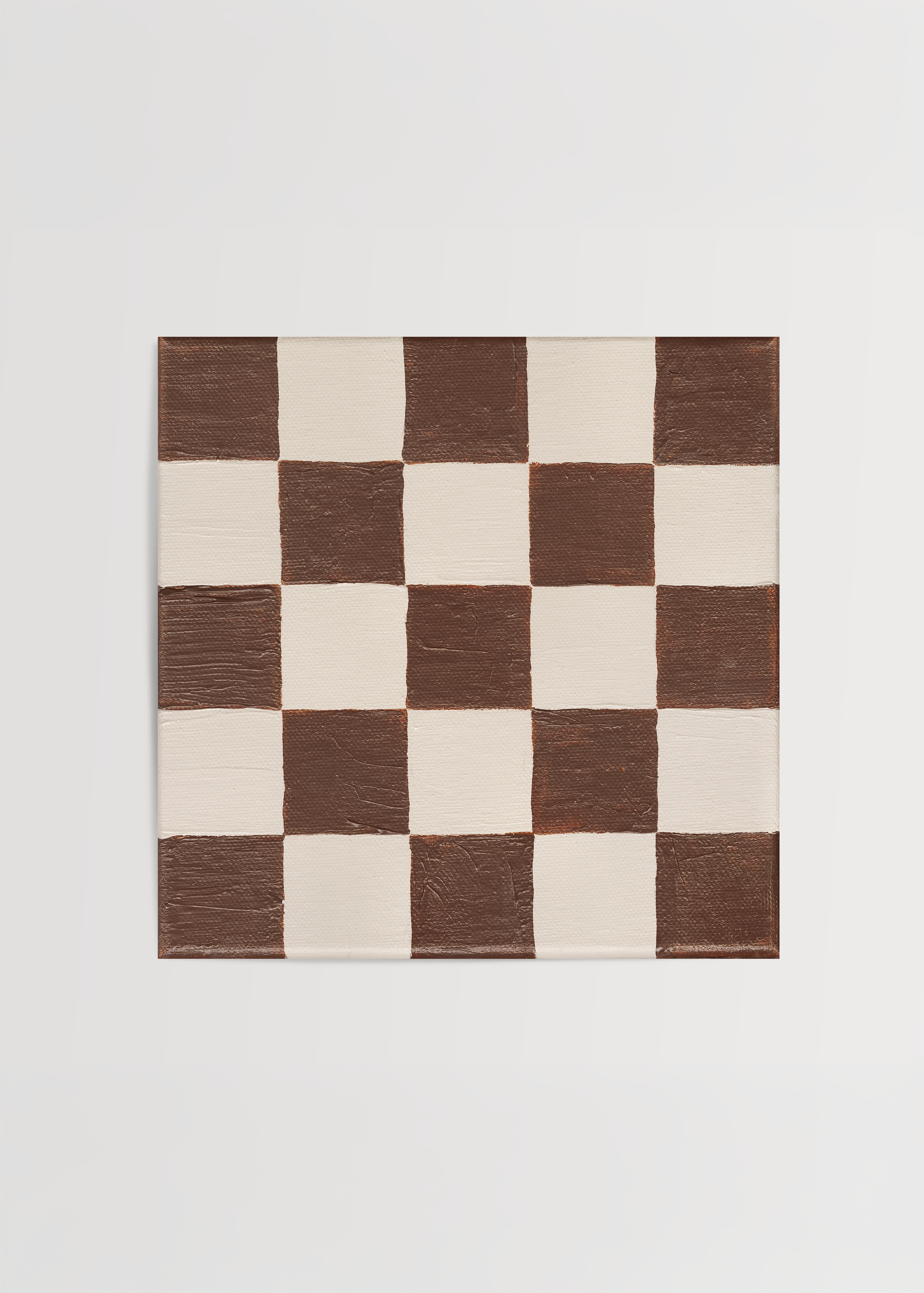 Brown Checkerboard Poster