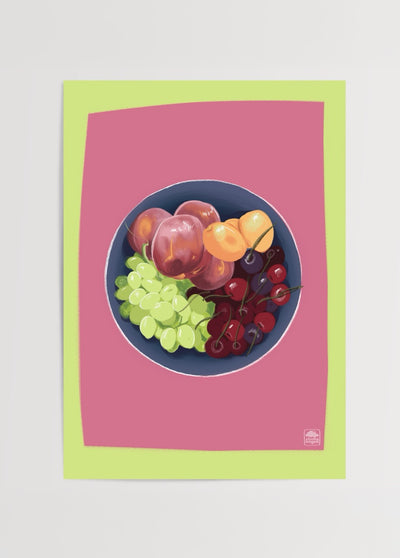 Alevli Meyve Tabağı Poster Baskı – İmge Akbulut