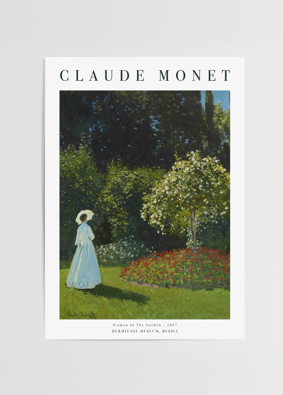 Claude Monet’nin Bahçedeki Kadın eserinin poster baskısı