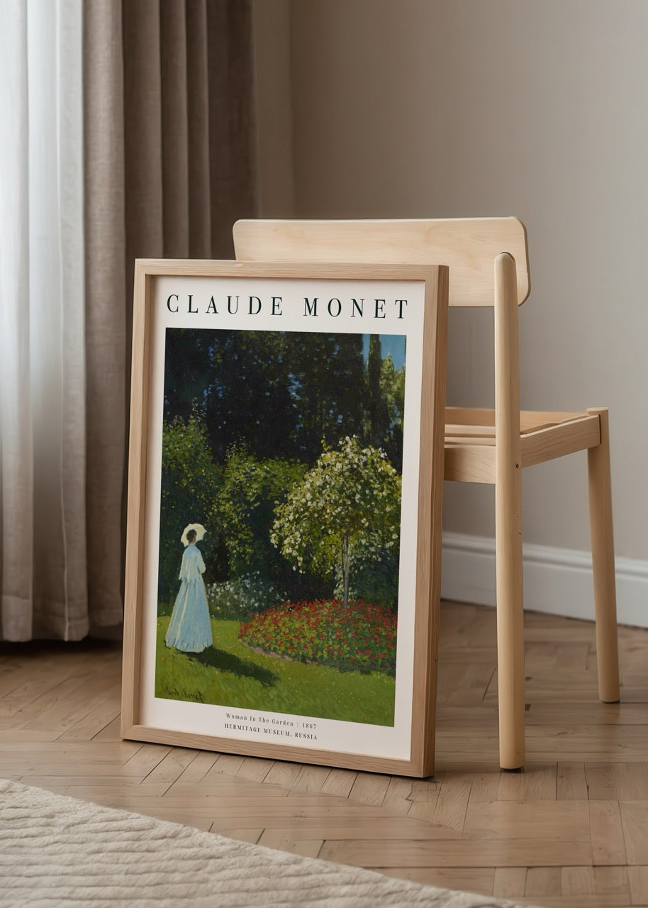 Claude Monet’nin Bahçedeki Kadın eserinin poster baskısı