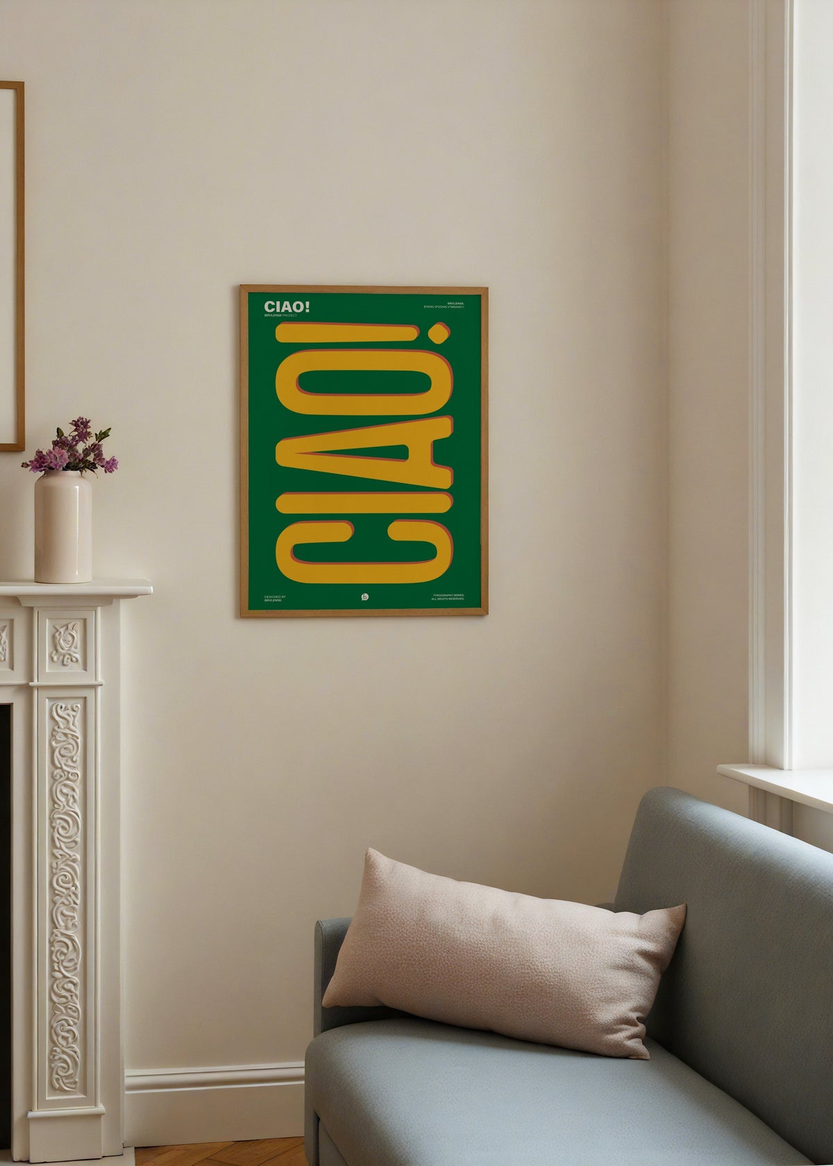 Brvlensk Ciao! Poster poster baskı mockup 2