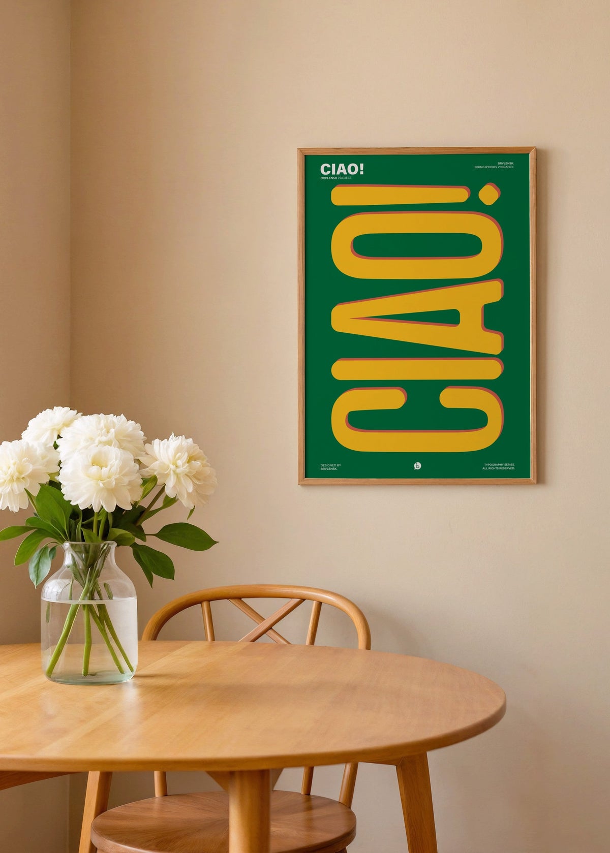 Brvlensk Ciao! Poster poster baskı mockup 3
