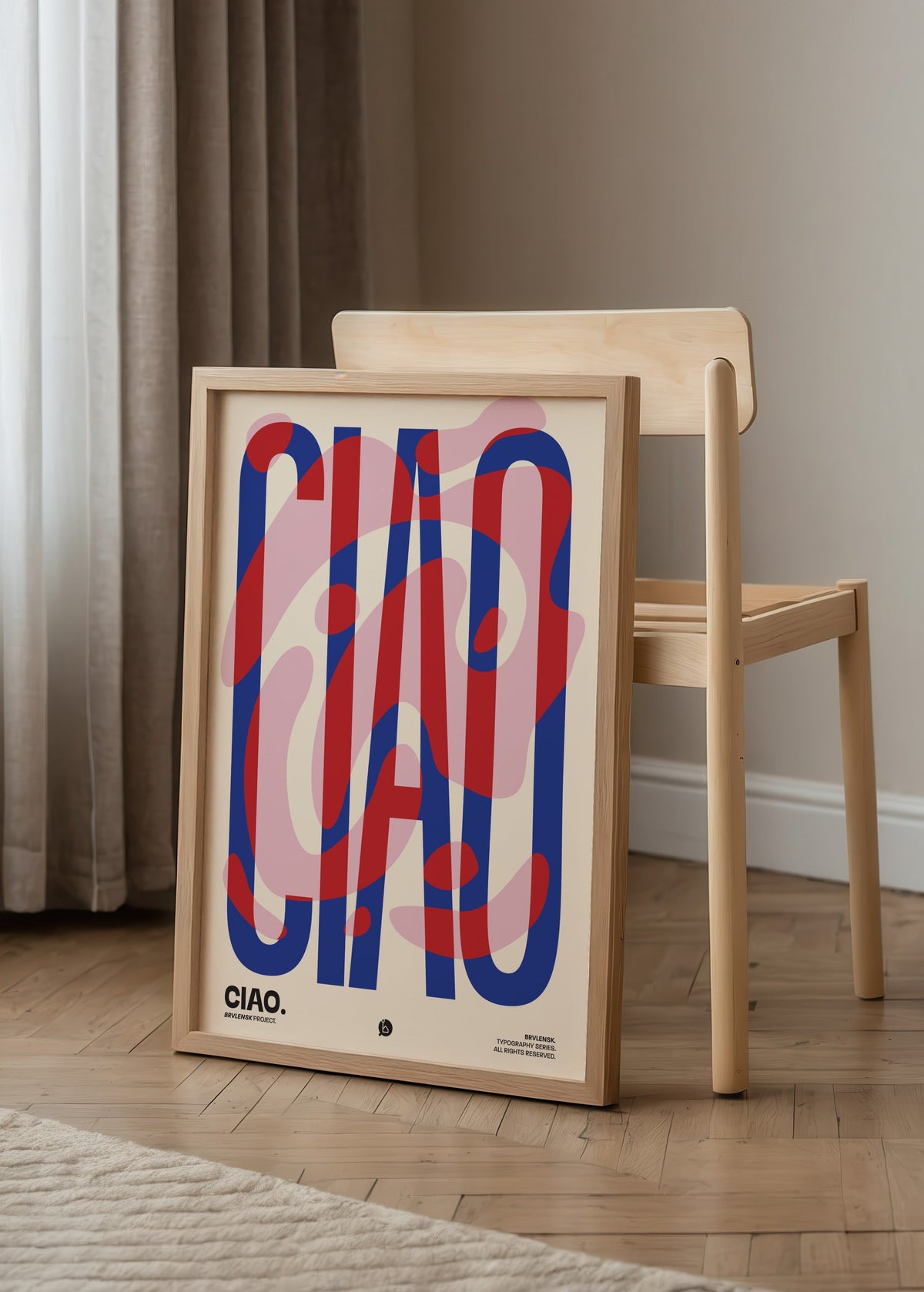 Brvlensk Ciao Poster poster baskı mockup 3