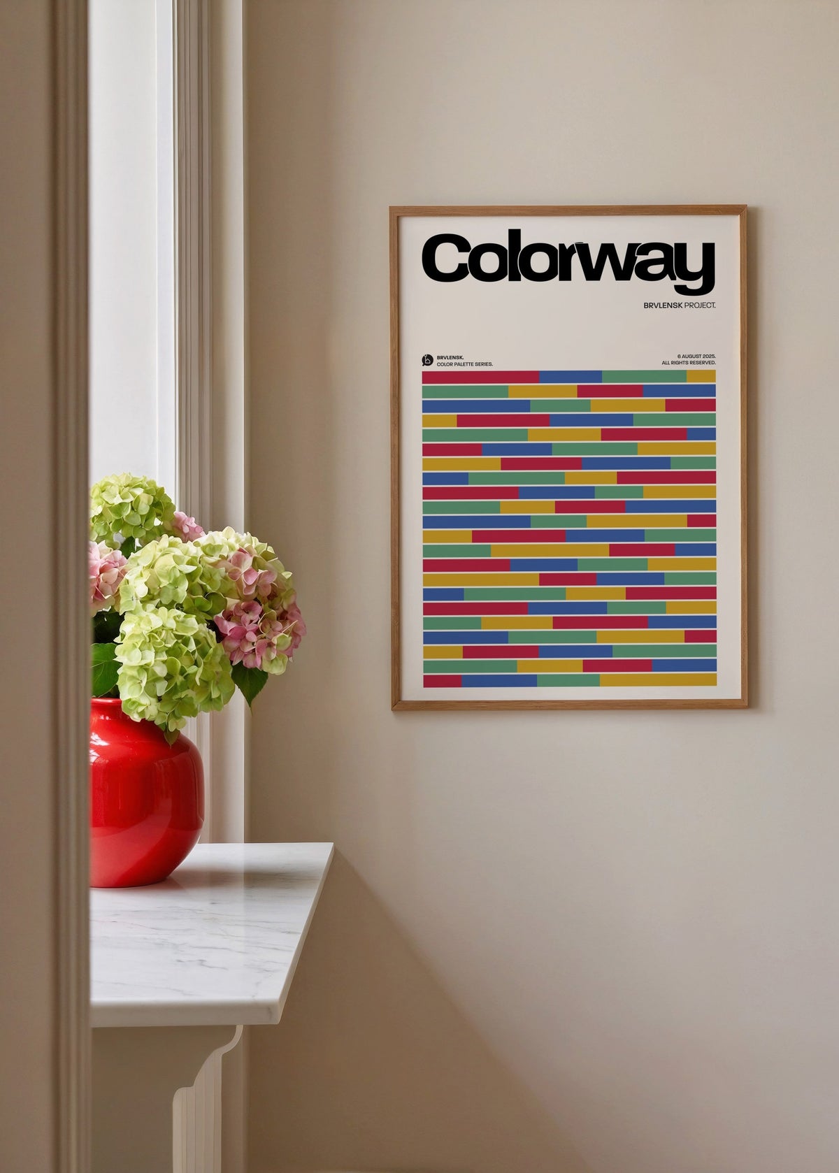 BRVLENSK Colorway Poster poster baskı mockup 2