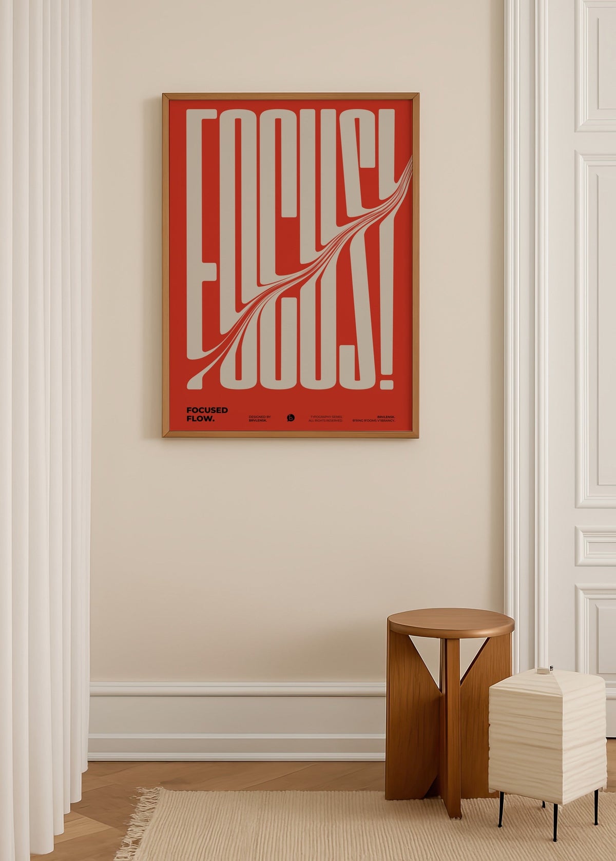 Brvlensk Focused Flow Poster poster baskı mockup 3