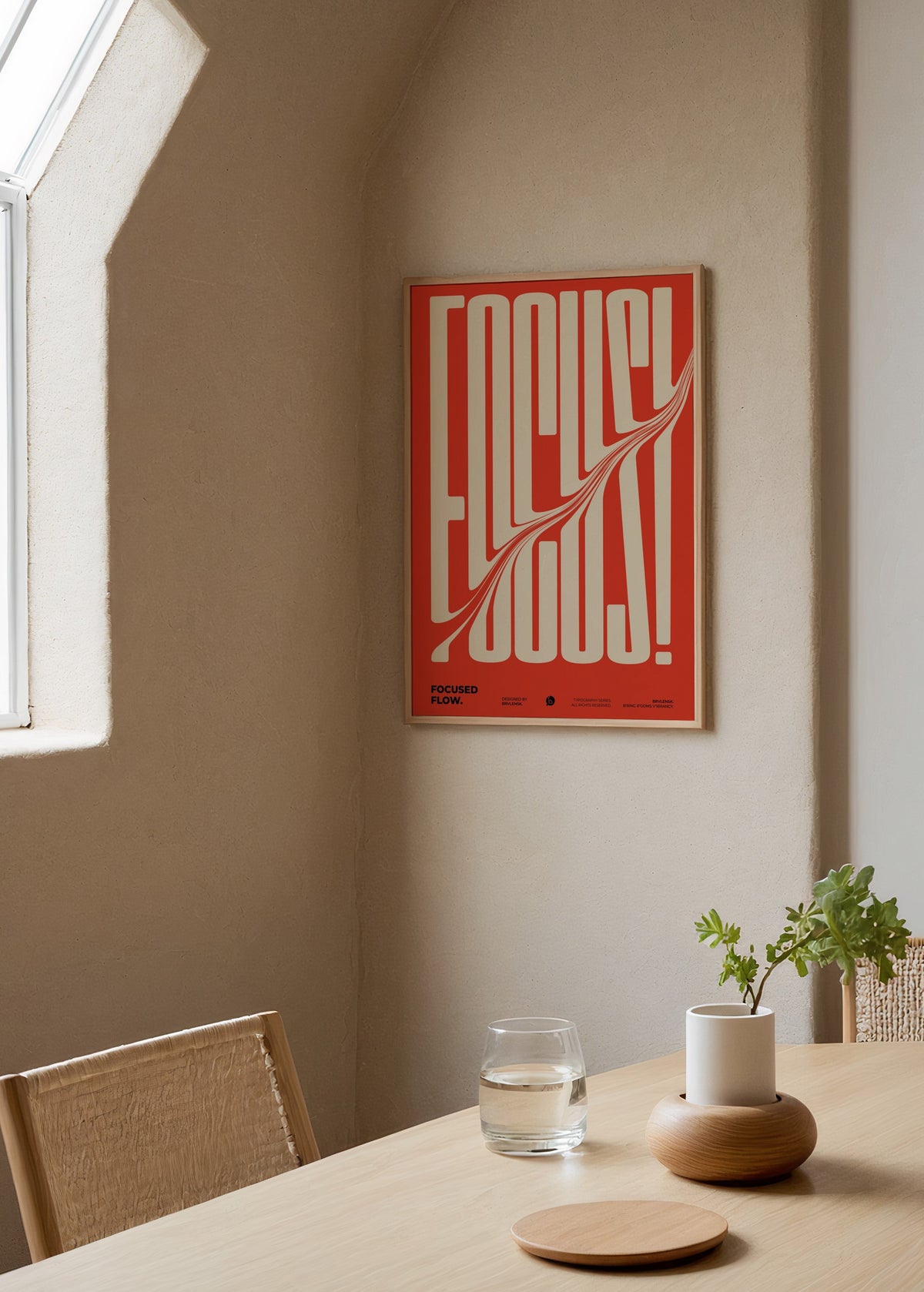 Brvlensk Focused Flow Poster poster baskı mockup 2