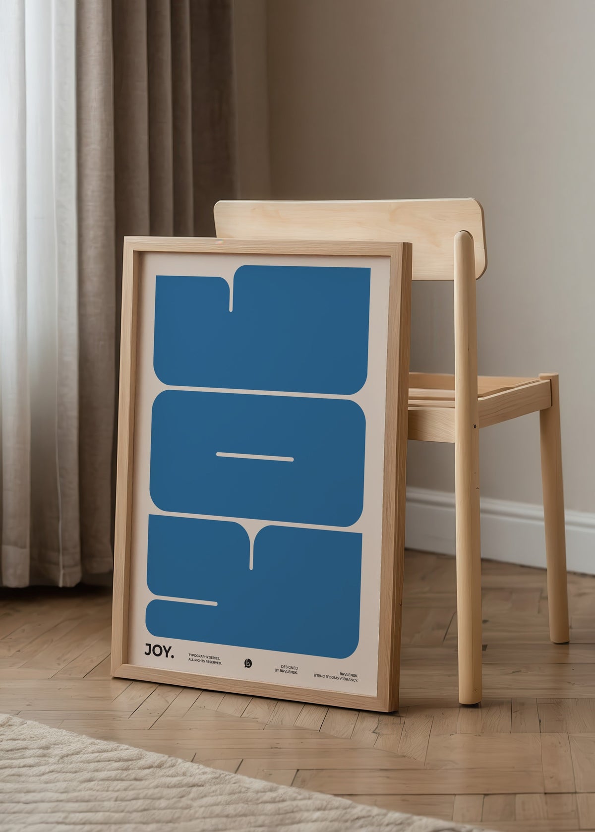Brvlensk Joy Typography Poster poster baskı mockup 4