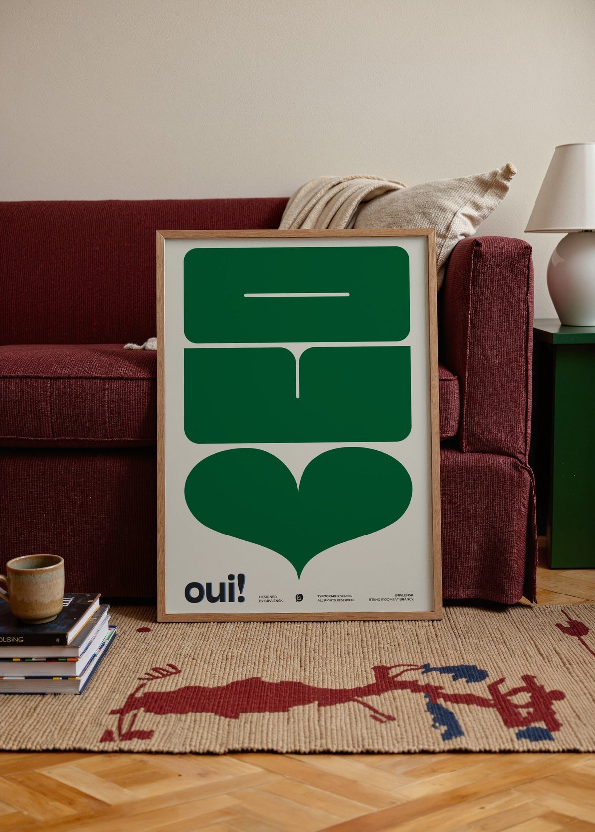 BRVLENSK oui! Poster poster baskı mockup 3