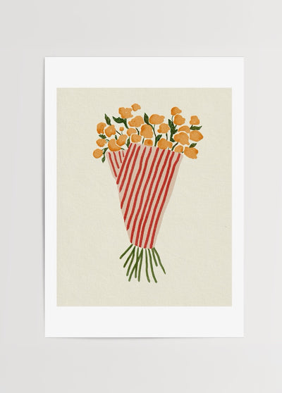 Çizgili Buket Poster Baskı