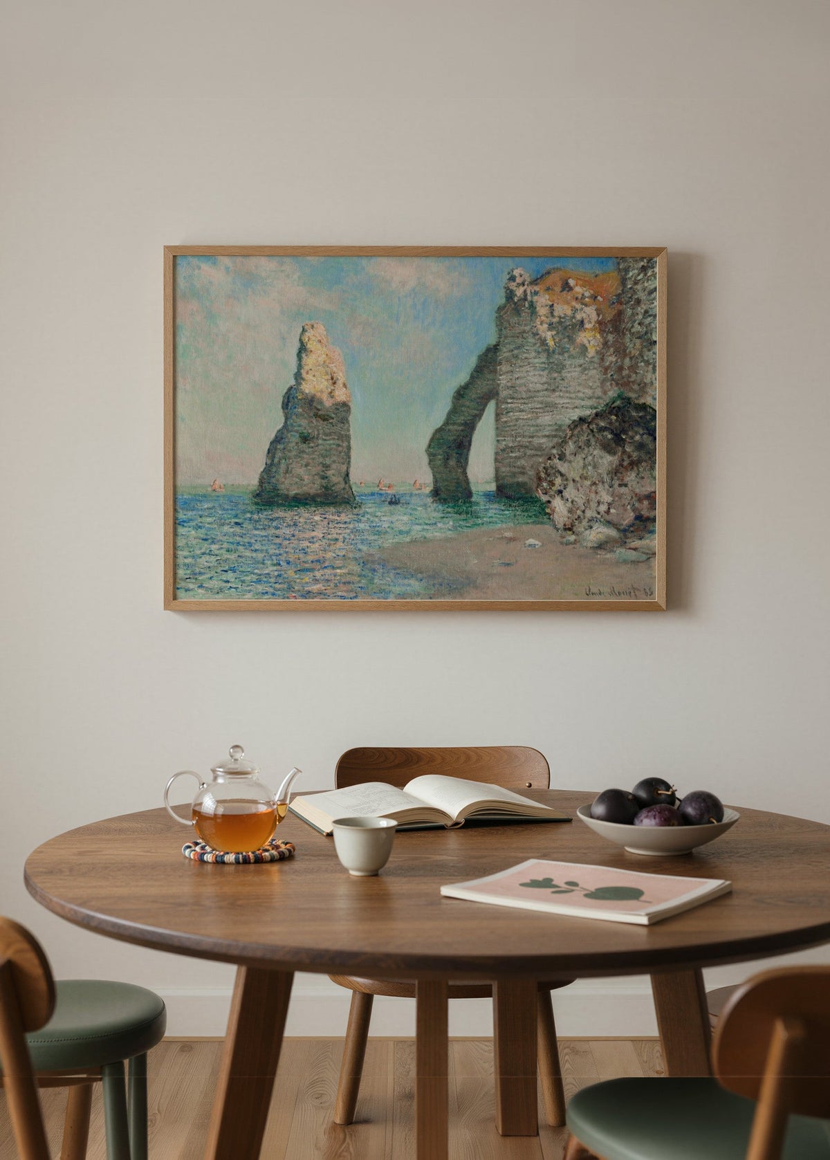 Claude Monet The Cliffs at Étretat Poster poster baskı mockup 2