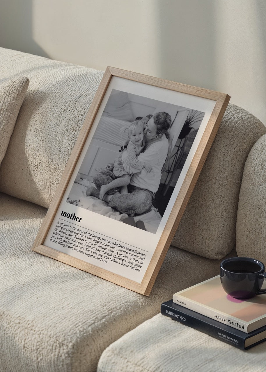 Kişiye Özel Mother / Anne Çerçevesiz Poster - Özel Tasarım - CUSTOM5