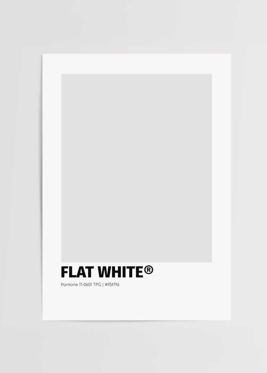 Pantone stilinde açık gri ve beyaz tonlarda sade renk bloklu modern duvar posteri