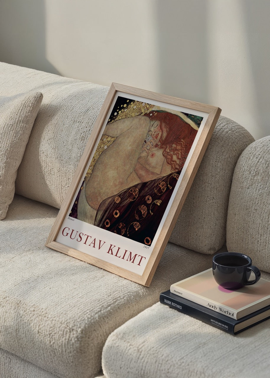Gustav Klimt’in mitolojik ve erotik eseri Danae’den uyarlanan sanat posteri baskısı