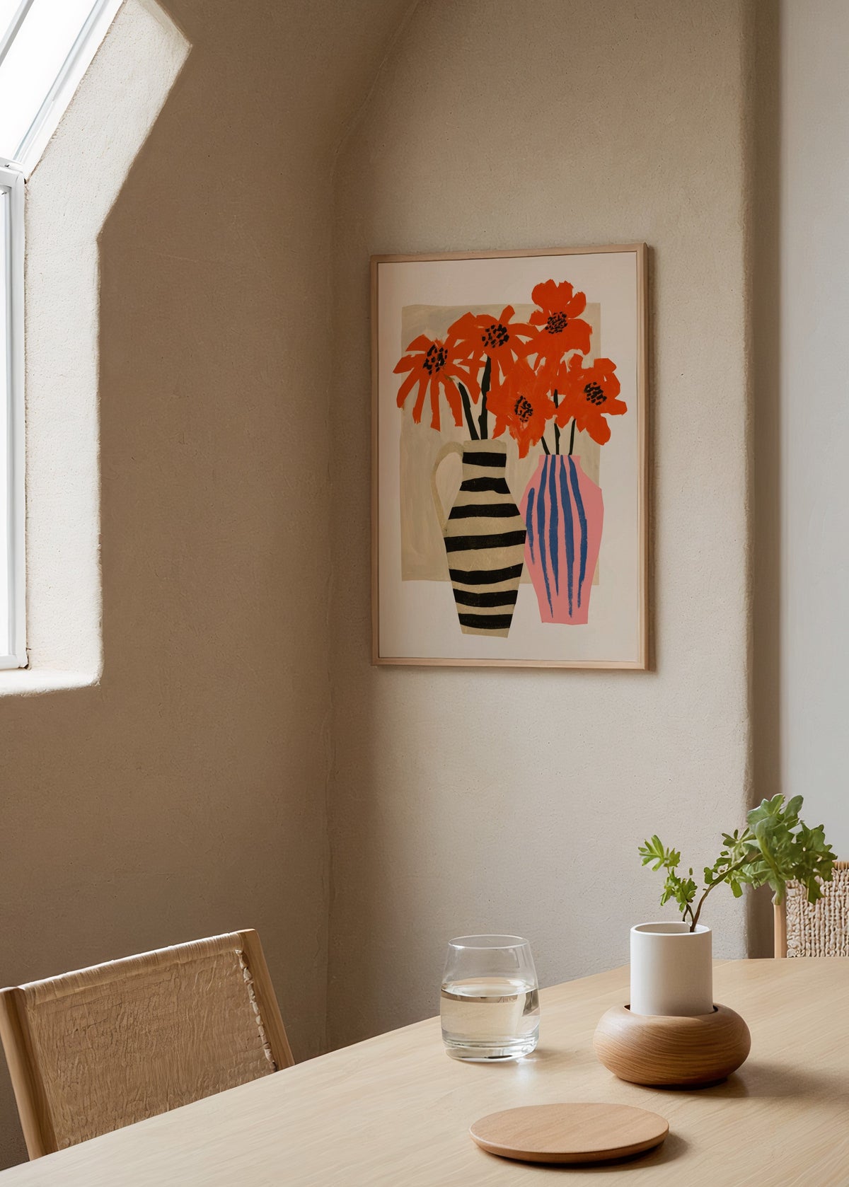 Léa Morel Çiçekler ve Vazolar Poster poster baskı mockup 3