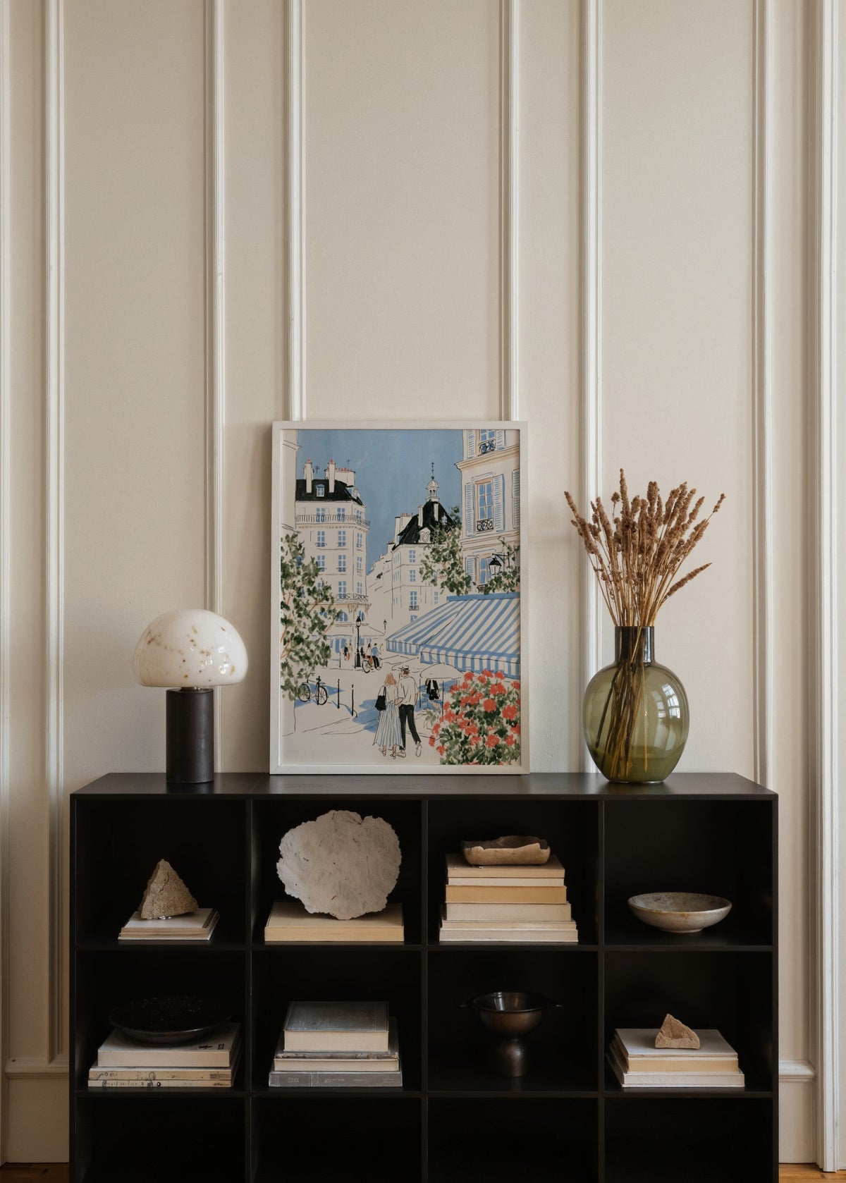 Léa Morel Paris Cafe Scene Poster poster baskı mockup 2