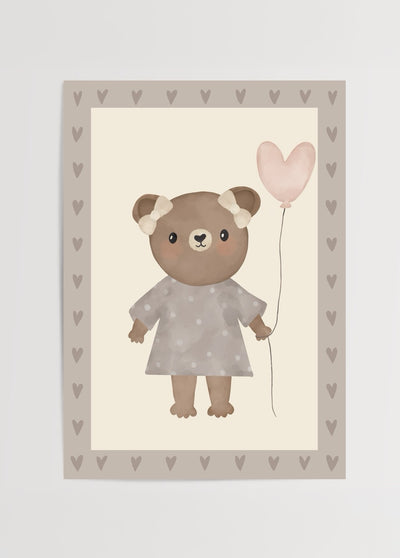 Love Balloon Teddy – Poster Baskı