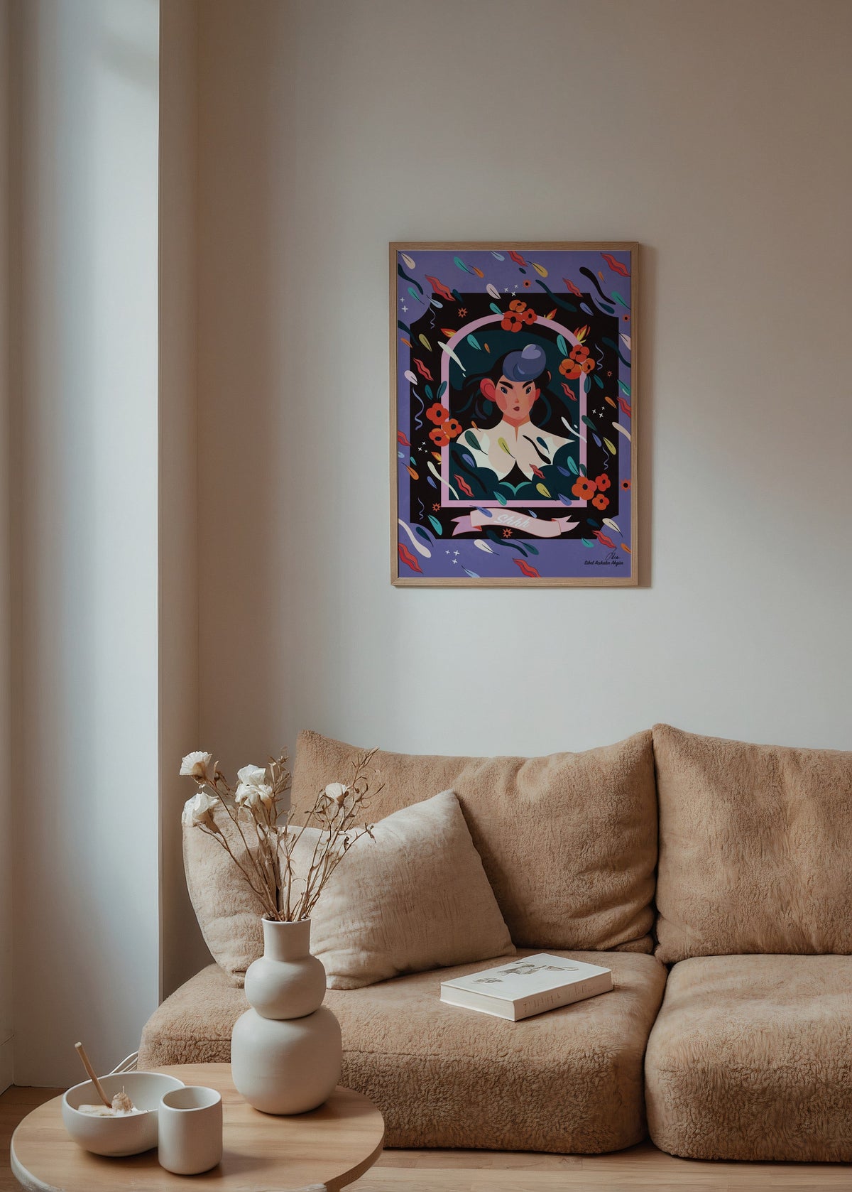 Sibel Apaklın Akgün Shhh Poster poster baskı mockup 4