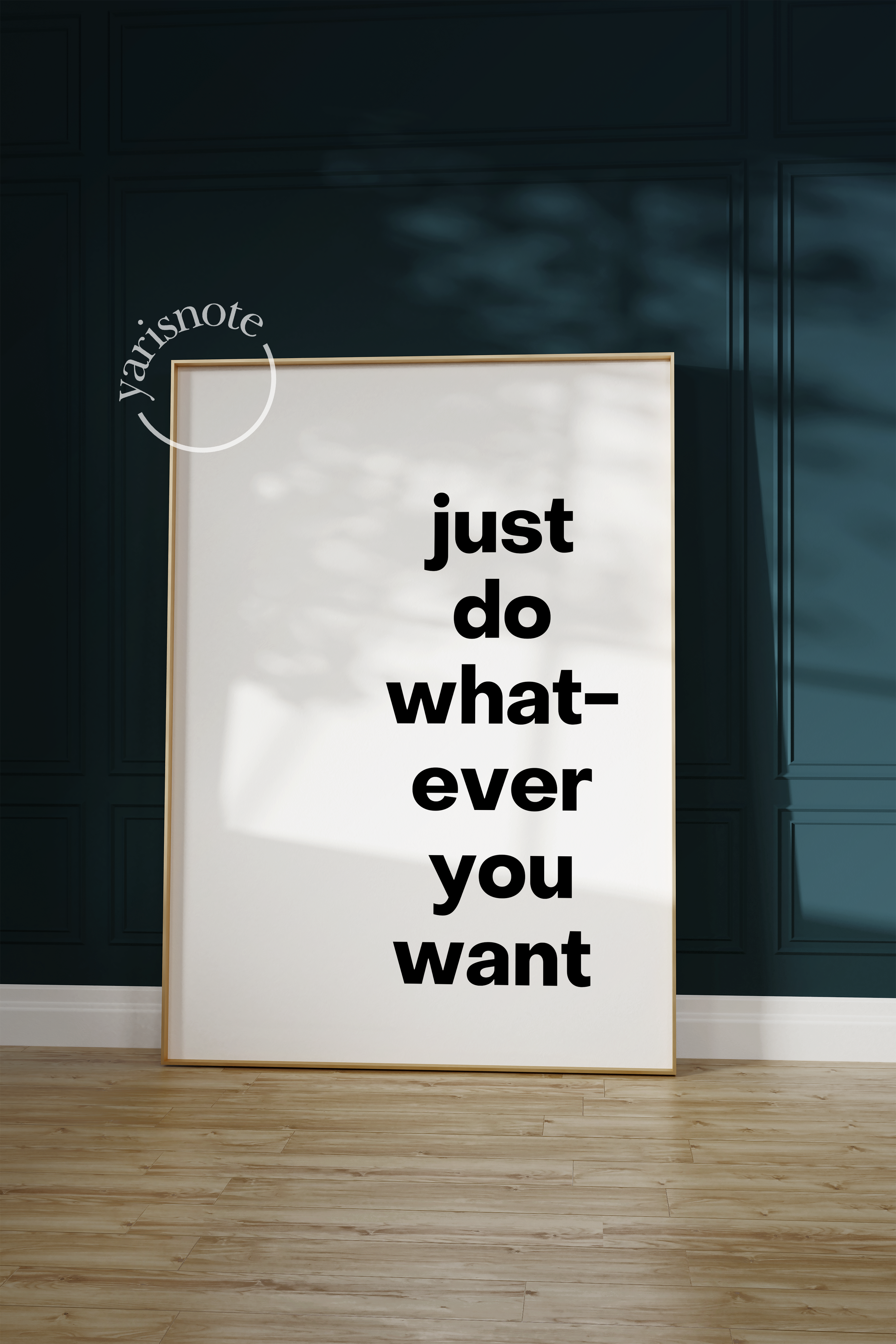 Tipografik Çerçevesiz Poster