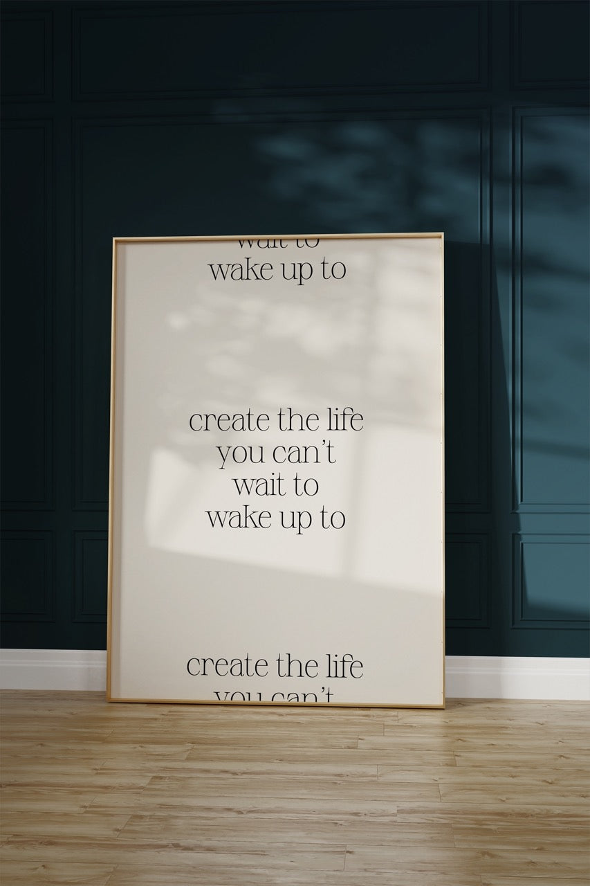 Yazı Sanatı Motivasyonel Çerçevesiz Poster