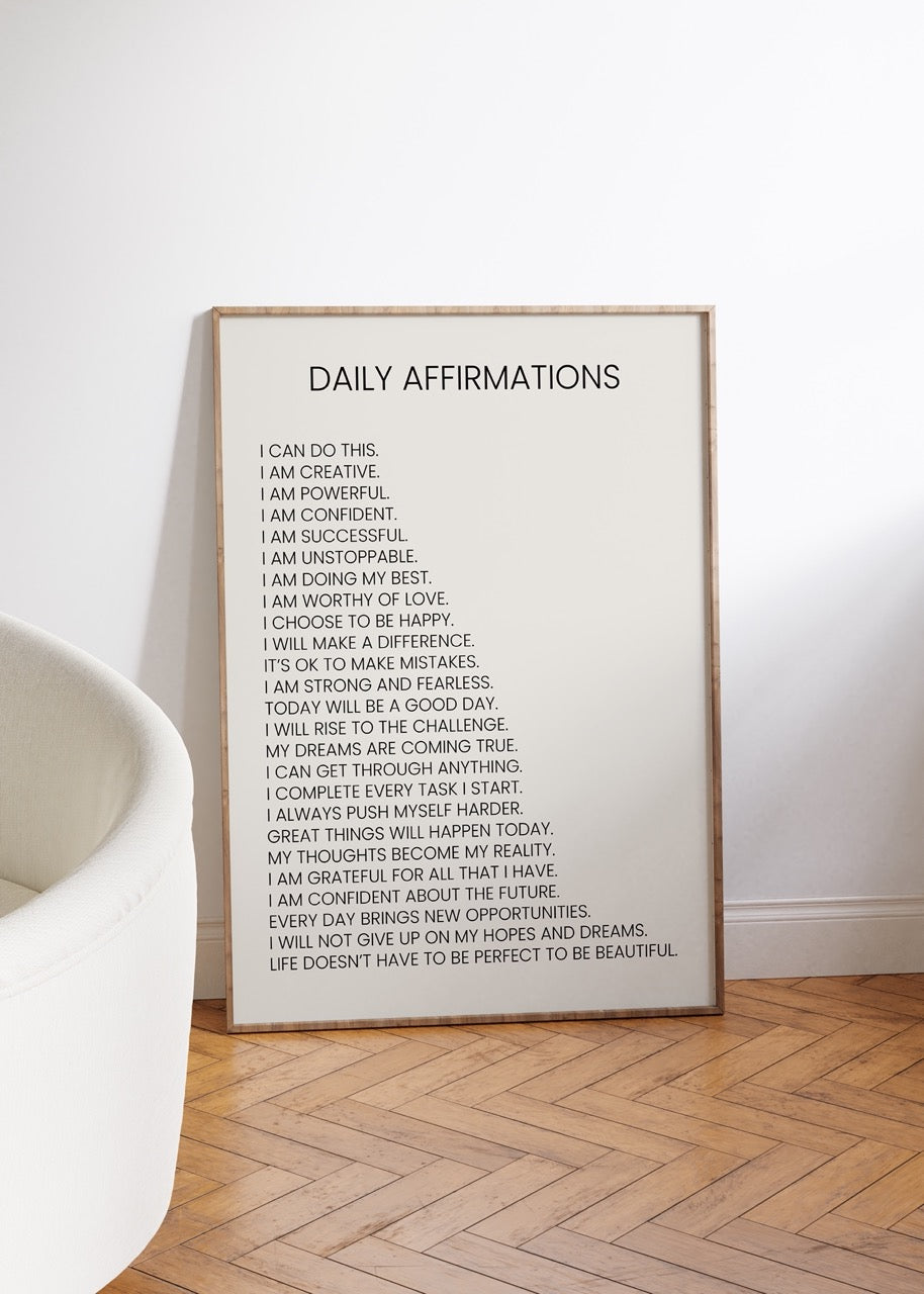 Lettering Art Motivational Frameless Poster