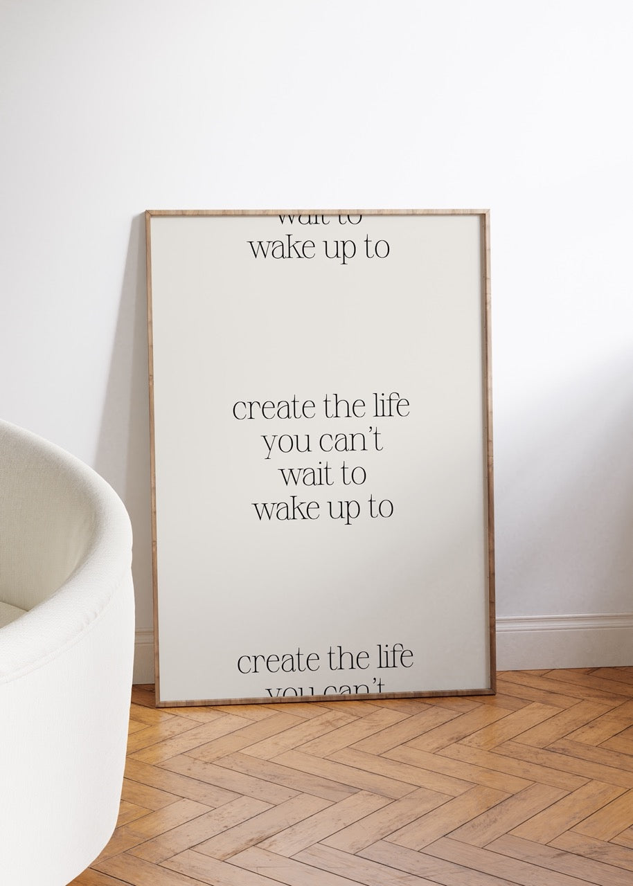 Yazı Sanatı Motivasyonel Çerçevesiz Poster
