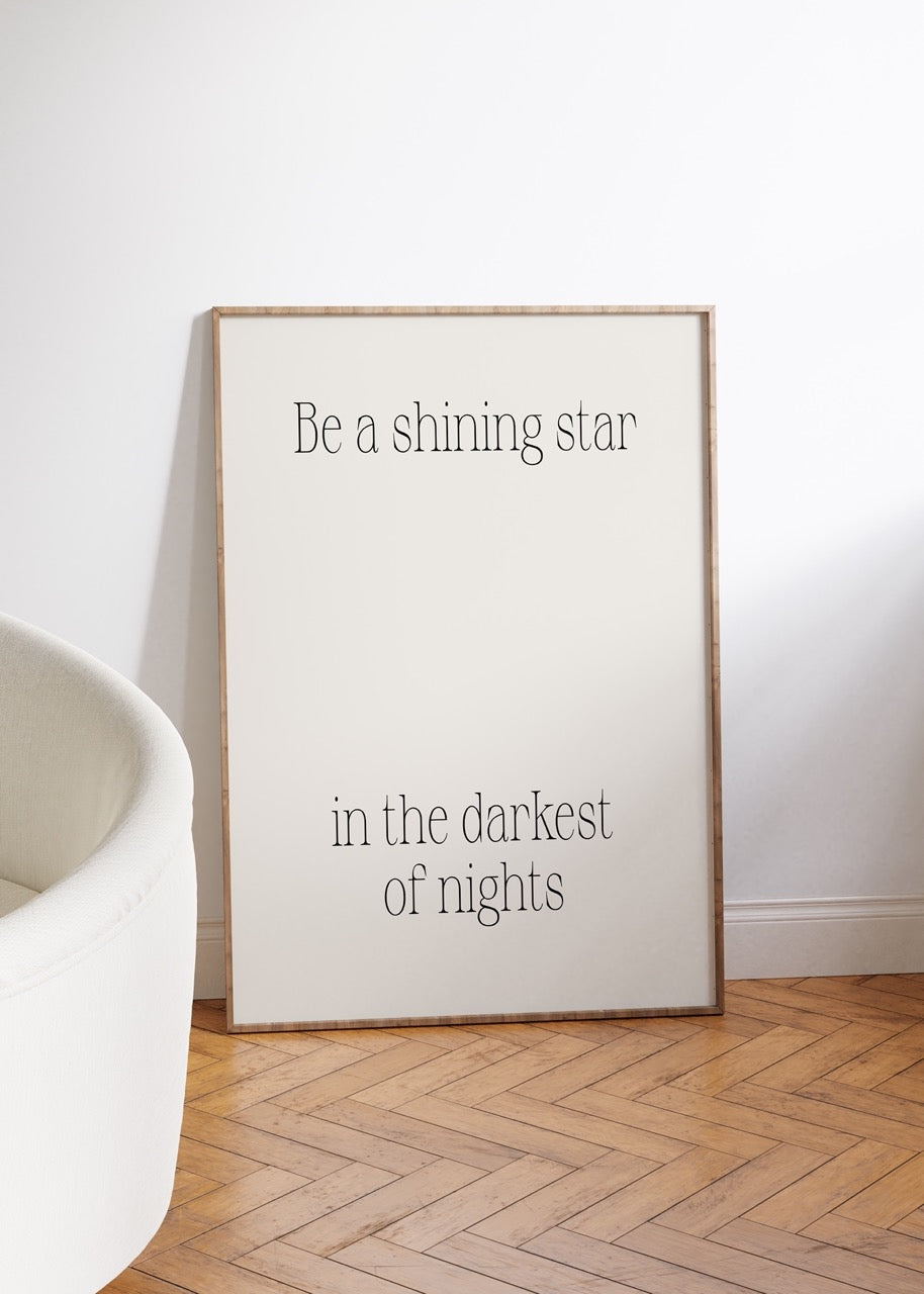 Yazı Sanatı Motivasyonel Çerçevesiz Poster