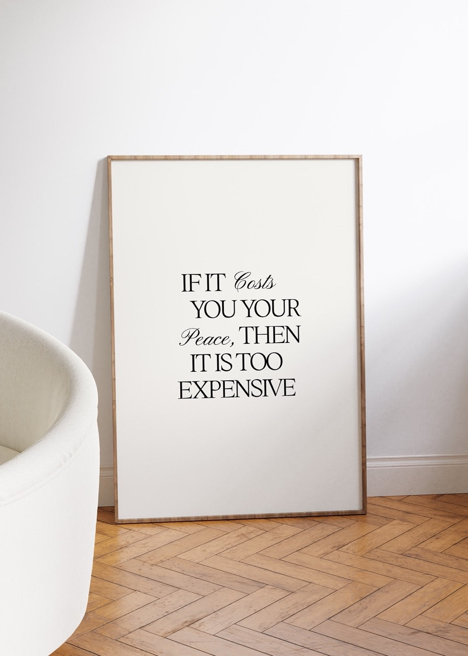 Yazı Sanatı Motivasyonel Çerçevesiz Poster