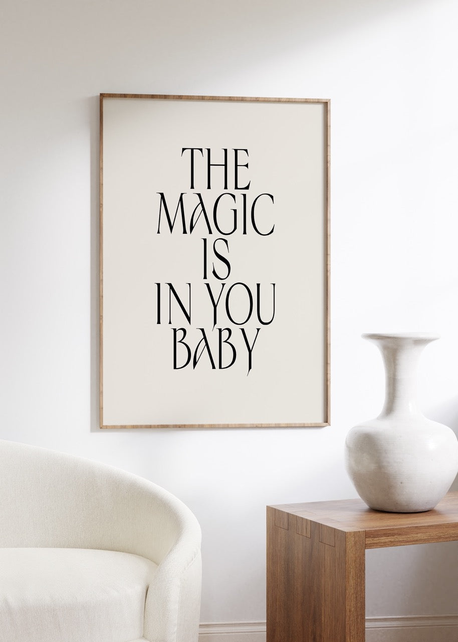 Yazı Sanatı Motivasyonel Çerçevesiz Poster