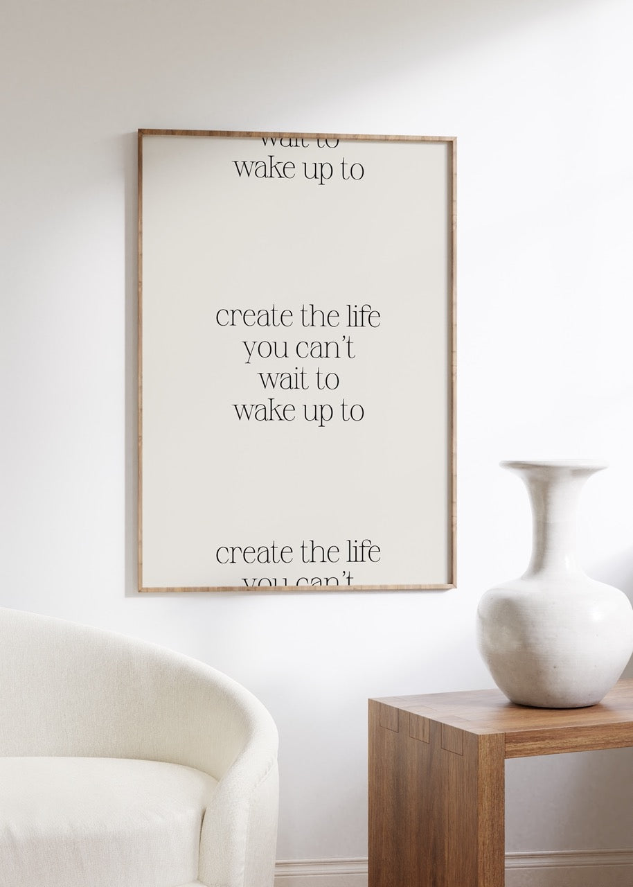 Yazı Sanatı Motivasyonel Çerçevesiz Poster