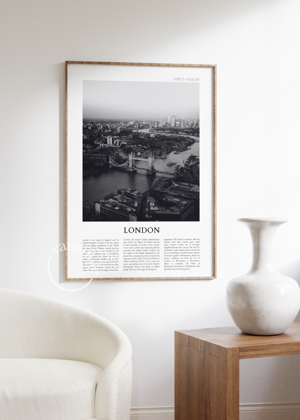 London Çerçevesiz Poster
