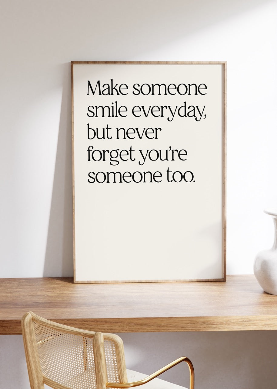 Yazı Sanatı Motivasyonel Çerçevesiz Poster