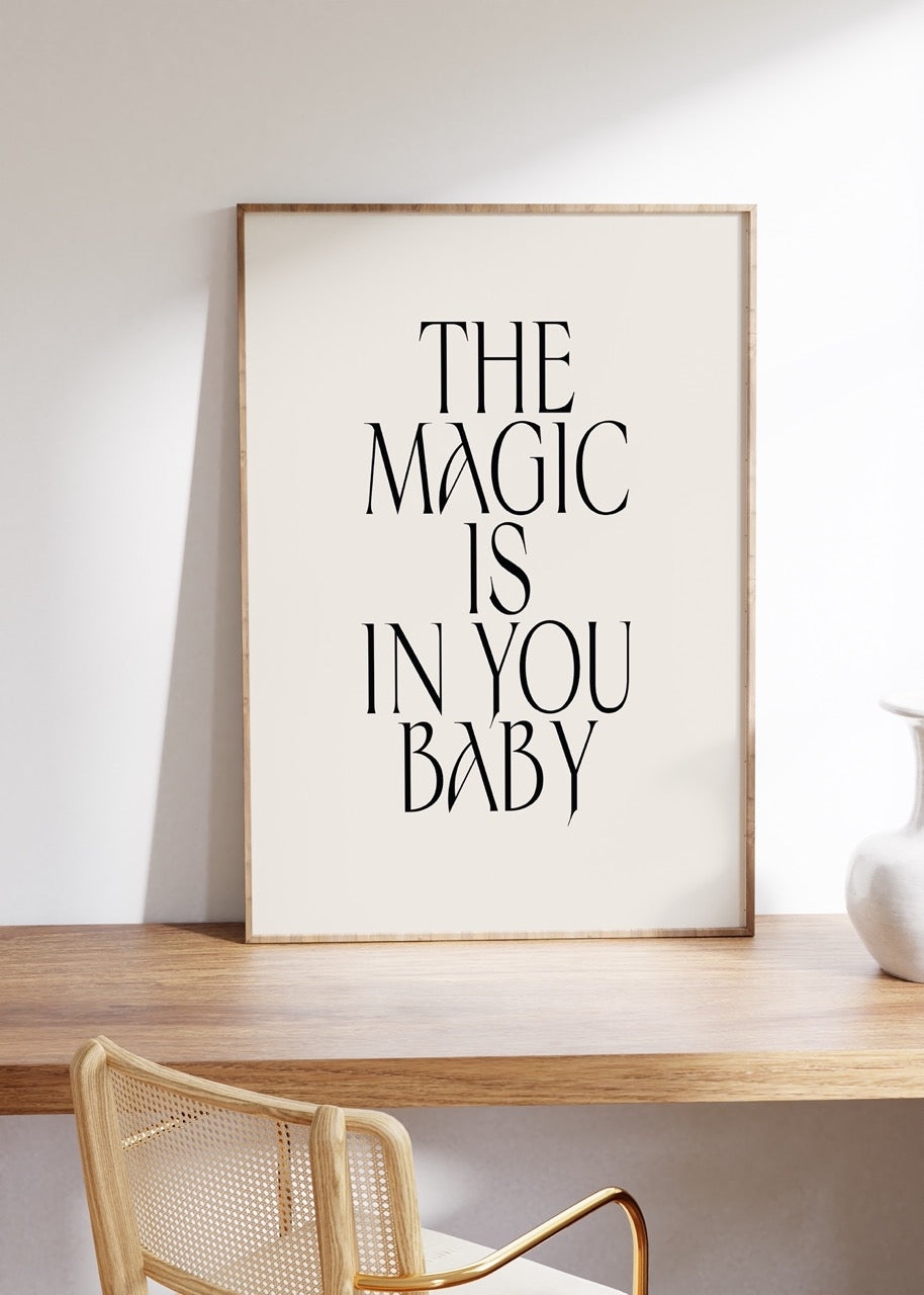 Yazı Sanatı Motivasyonel Çerçevesiz Poster
