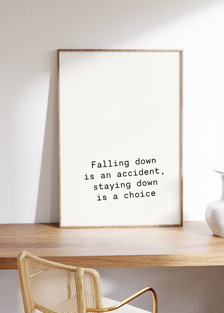 Yazı Sanatı Motivasyonel Çerçevesiz Poster