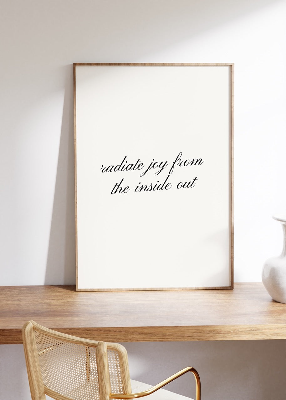 Yazı Sanatı Motivasyonel Çerçevesiz Poster