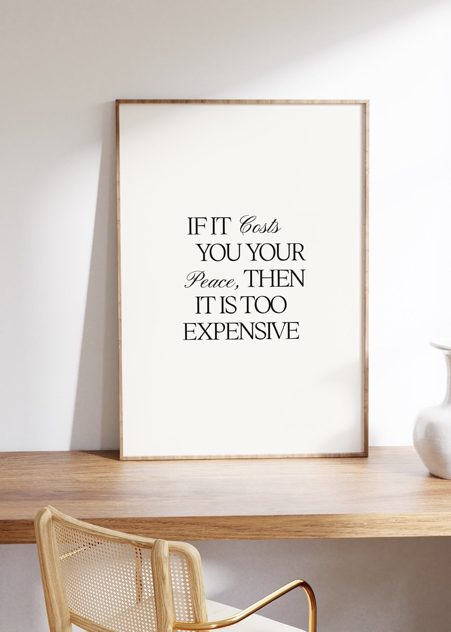 Yazı Sanatı Motivasyonel Çerçevesiz Poster