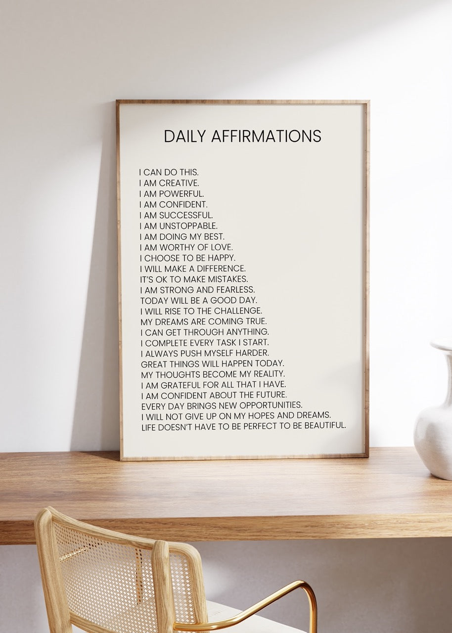 Lettering Art Motivational Frameless Poster