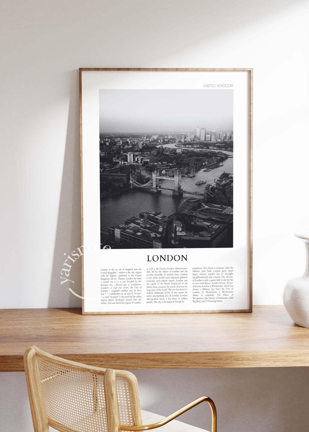 London Çerçevesiz Poster