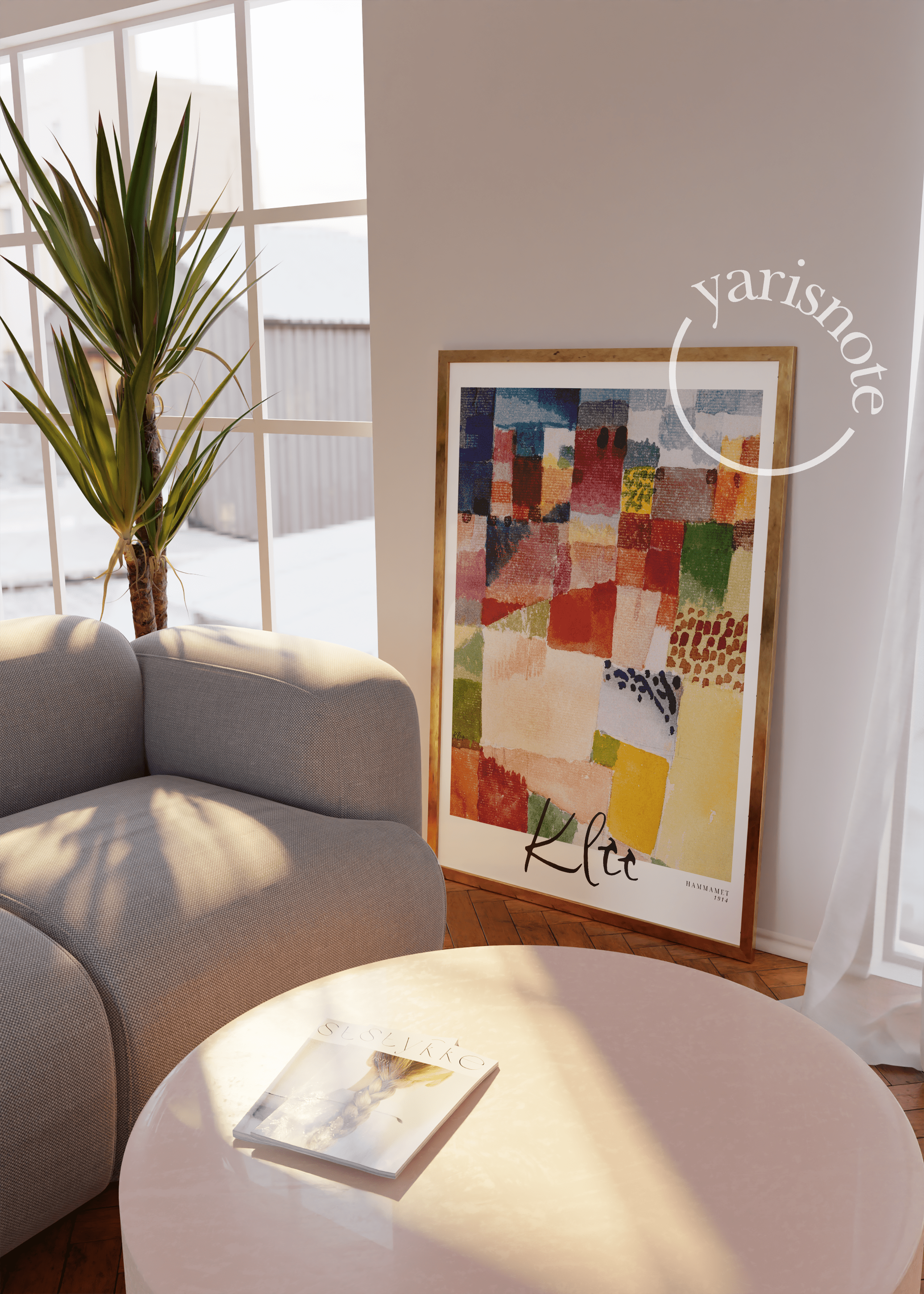 Renkli Dalgalar – Paul Klee Hammamet 1914 Sanat Poster Baskı