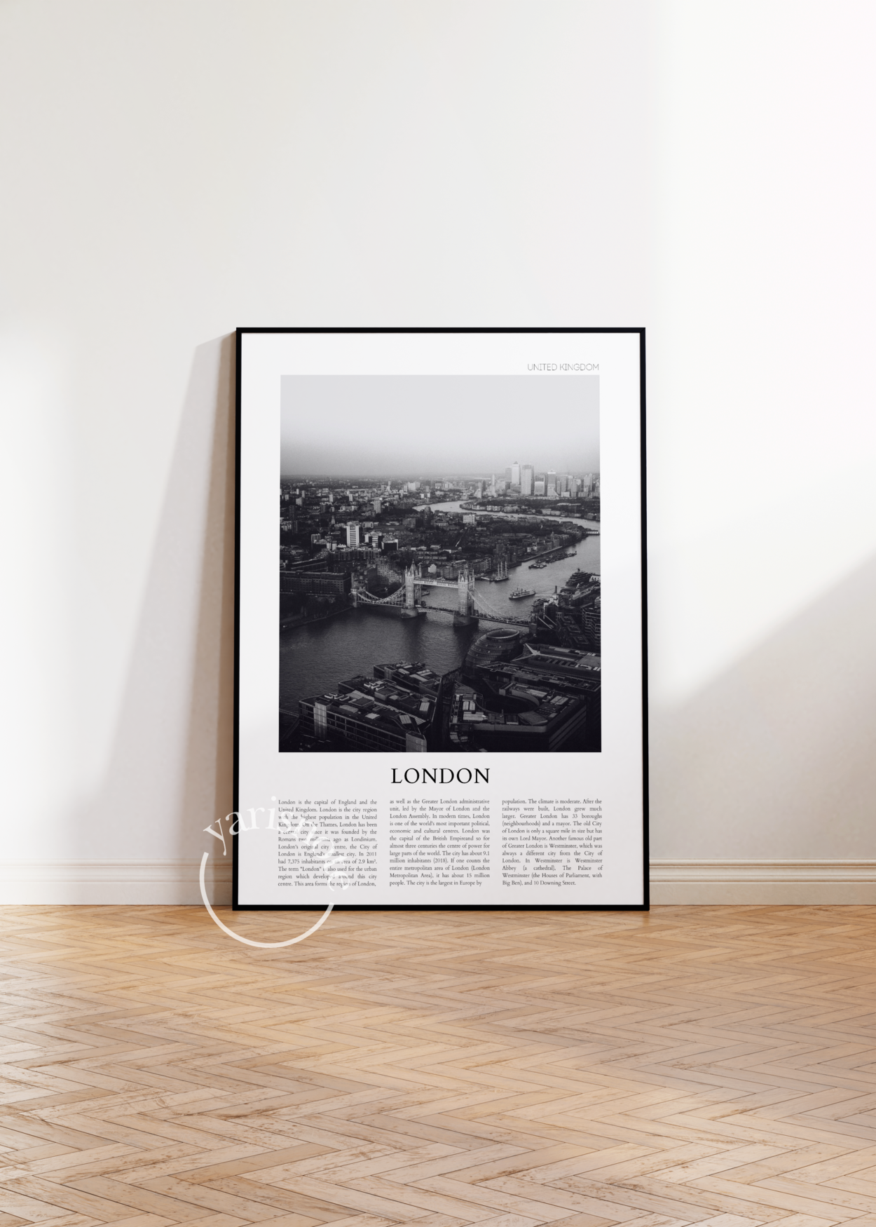 London Çerçevesiz Poster