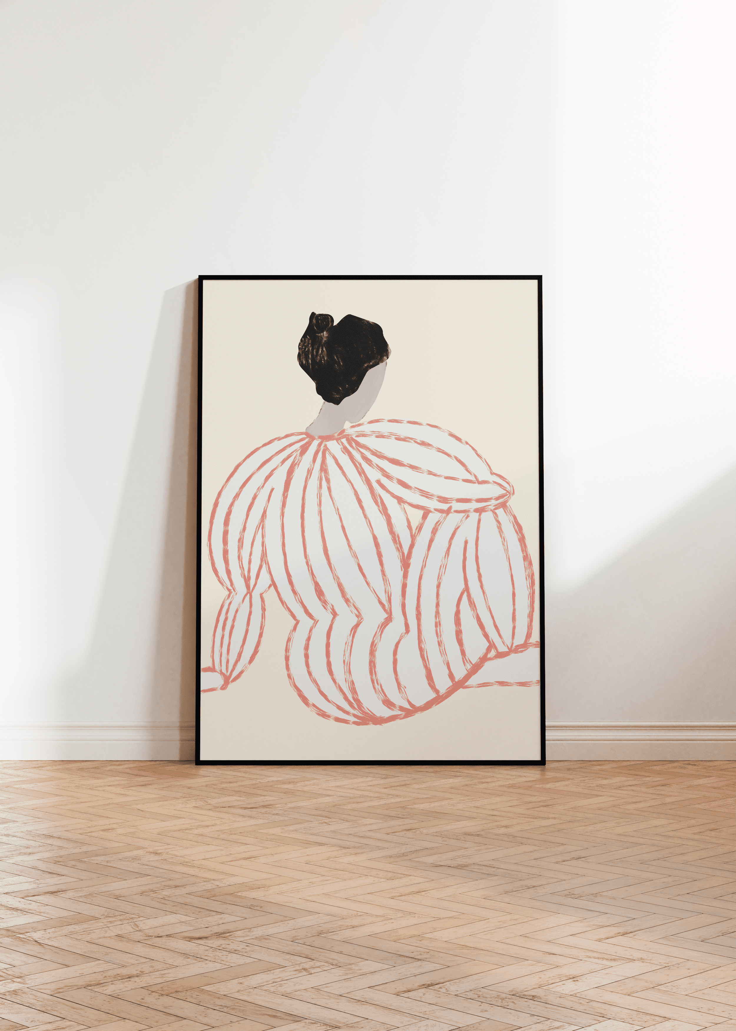 Bohem Kadın Figür Çerçevesiz Poster
