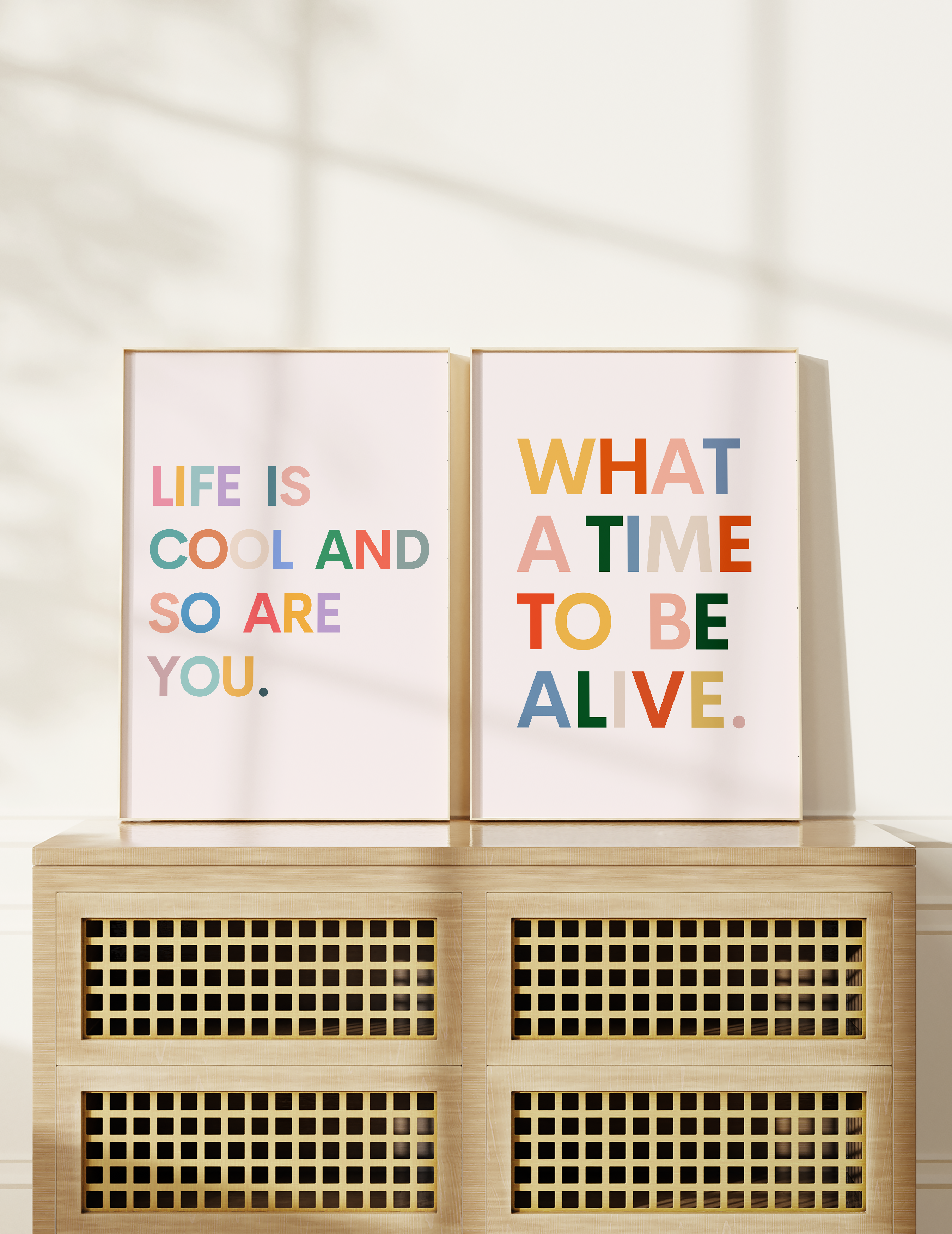 Typographic 2-Set Unframed Poster