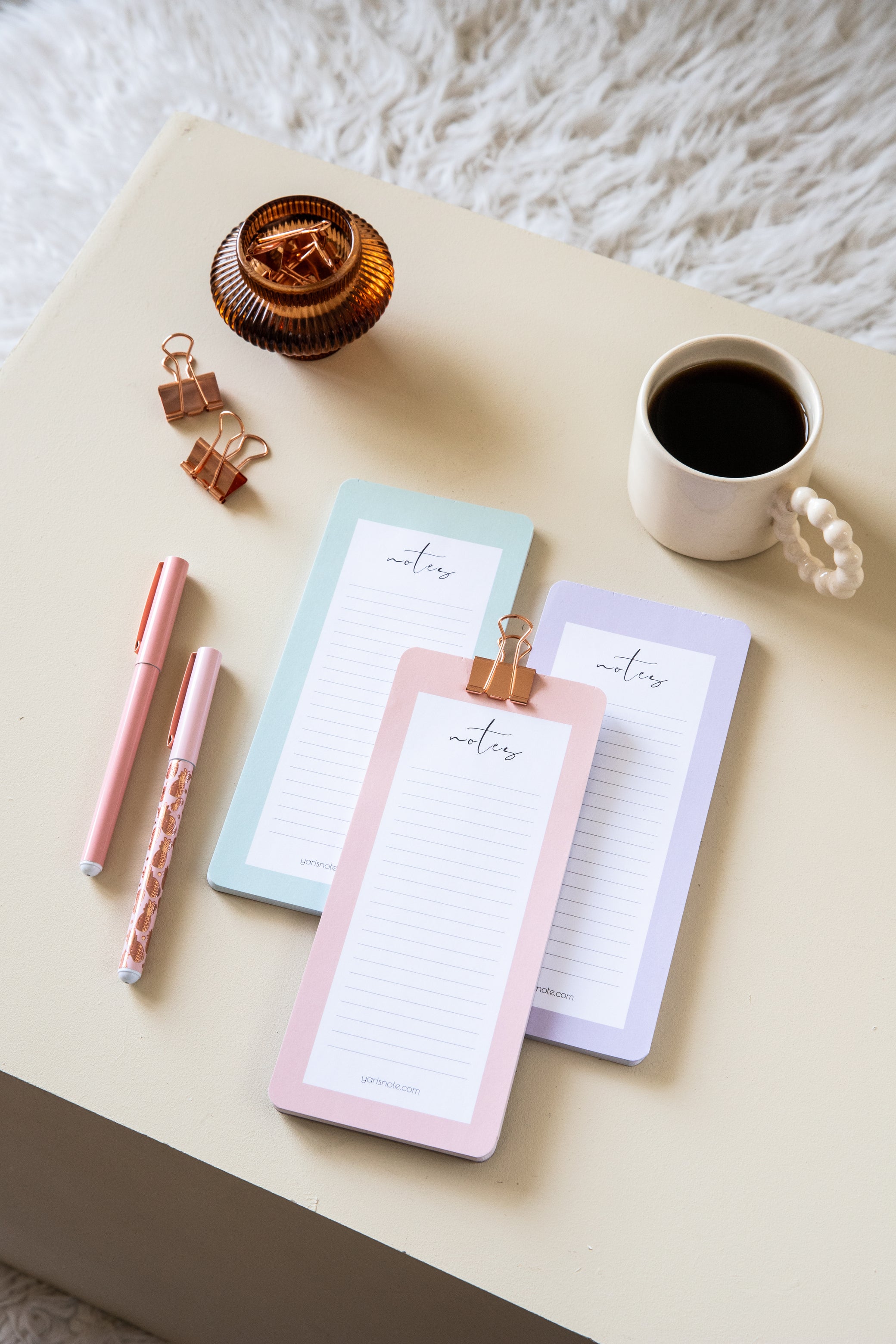 Masaüstü 3’lü Planlayıcı Minimal Bloknot/Notepad